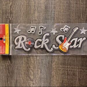 💞 New Rock Star Glitter Dimensional Scrapbook Craft Stickers